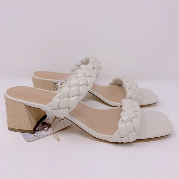 Sincerly Jules Shoes - NWT Sincerely Jules Braided Wooden Onyx Block Heel